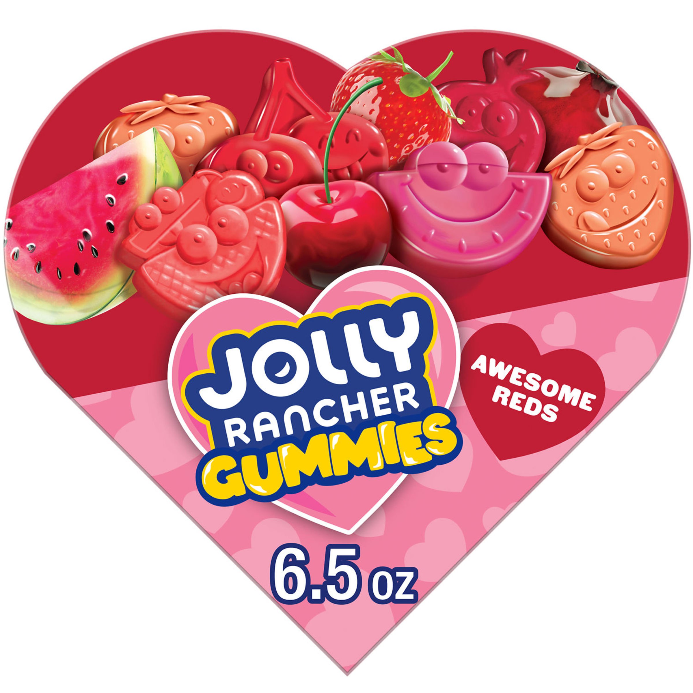 Jolly Rancher Gummies Awesome Reds Valentine's Heart Gift Box
