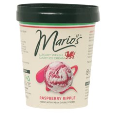 Mario's Raspberry Ripple Ice Cream, 16.9 oz | Central Market