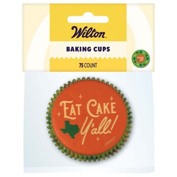 Wilton Baking Cups Eat Cake Y'all!, 75 ct