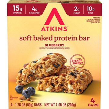 Atkins 15g High Protein Soft Baked Protein Bar - Blueberry