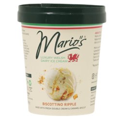Mario's Raspberry Ripple Ice Cream, 16.9 oz | Central Market