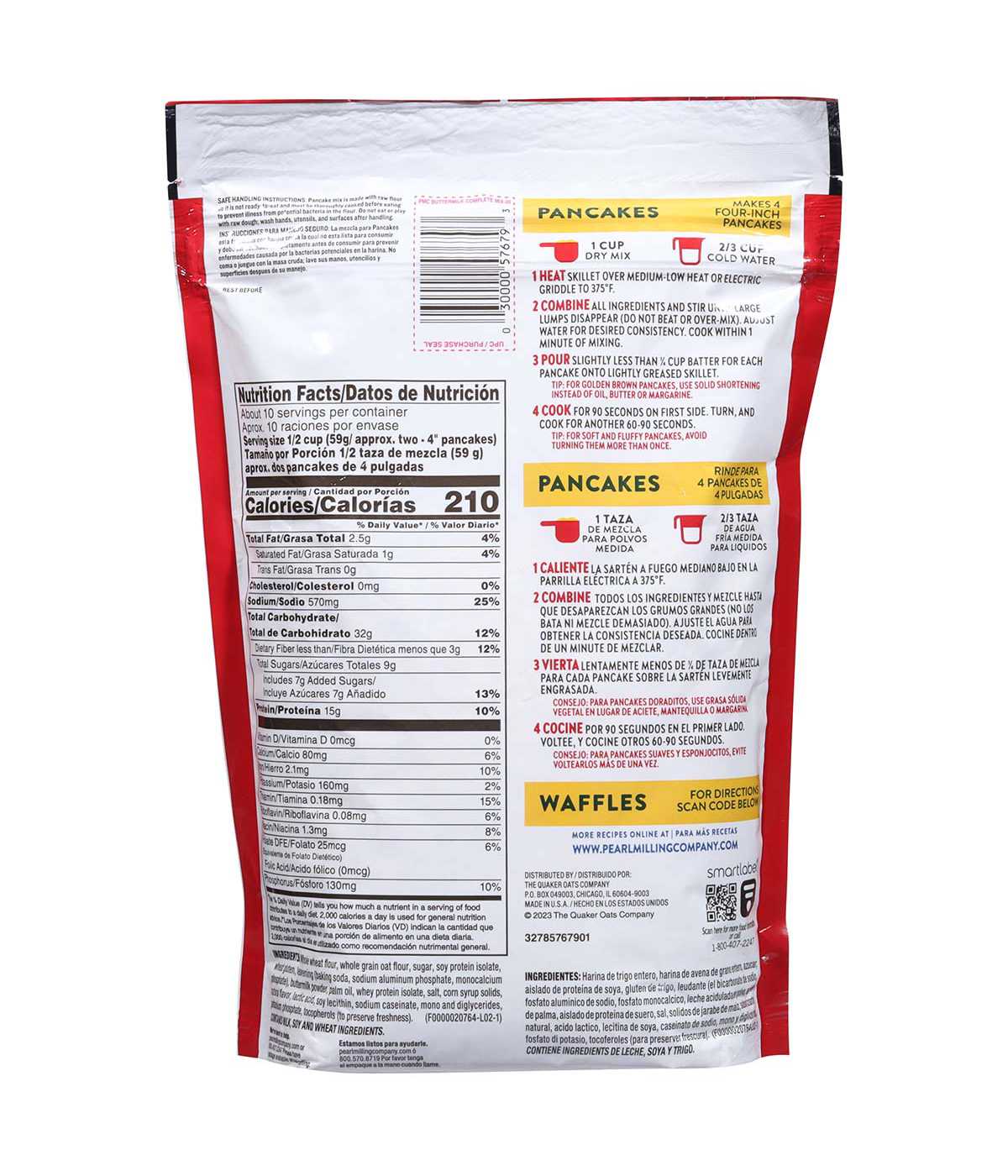 Pearl Milling Company 15g Protein Buttermilk Pancake & Waffle Mix; image 4 of 4