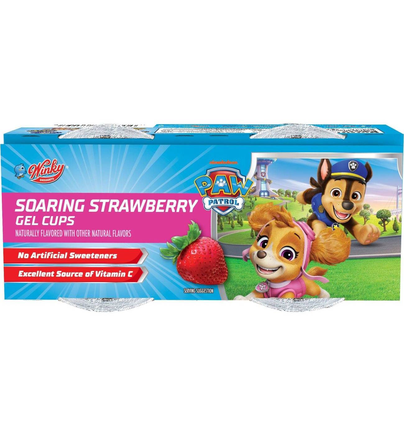 Winkys Soaring Strawberry 4 pk Gelatin Cups; image 2 of 2