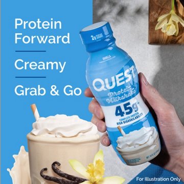Quest 45g Protein Milkshake - Vanilla, 14 oz