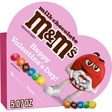 M&M'S Milk Chocolate Candies Valentine's Heart Gift Box