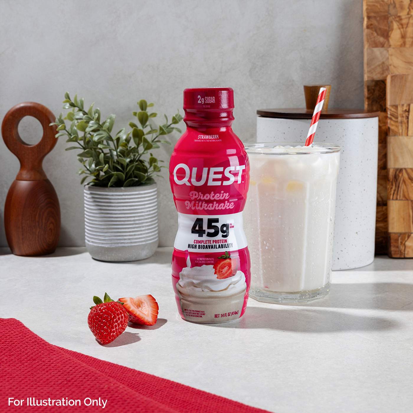 Quest 45g Protein Milkshake - Strawberry; image 6 of 6