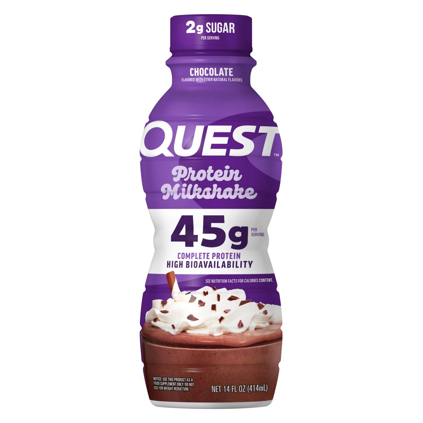 Quest 45g Protein Milkshake - Chocolate; image 1 of 4