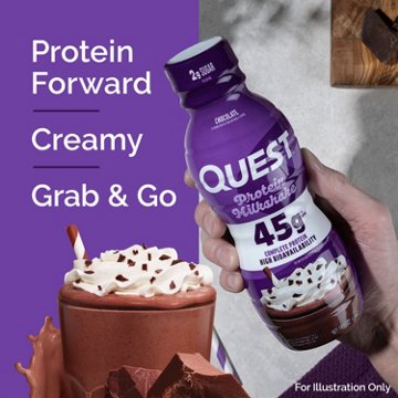 Quest 45g Protein Milkshake - Chocolate, 14 oz