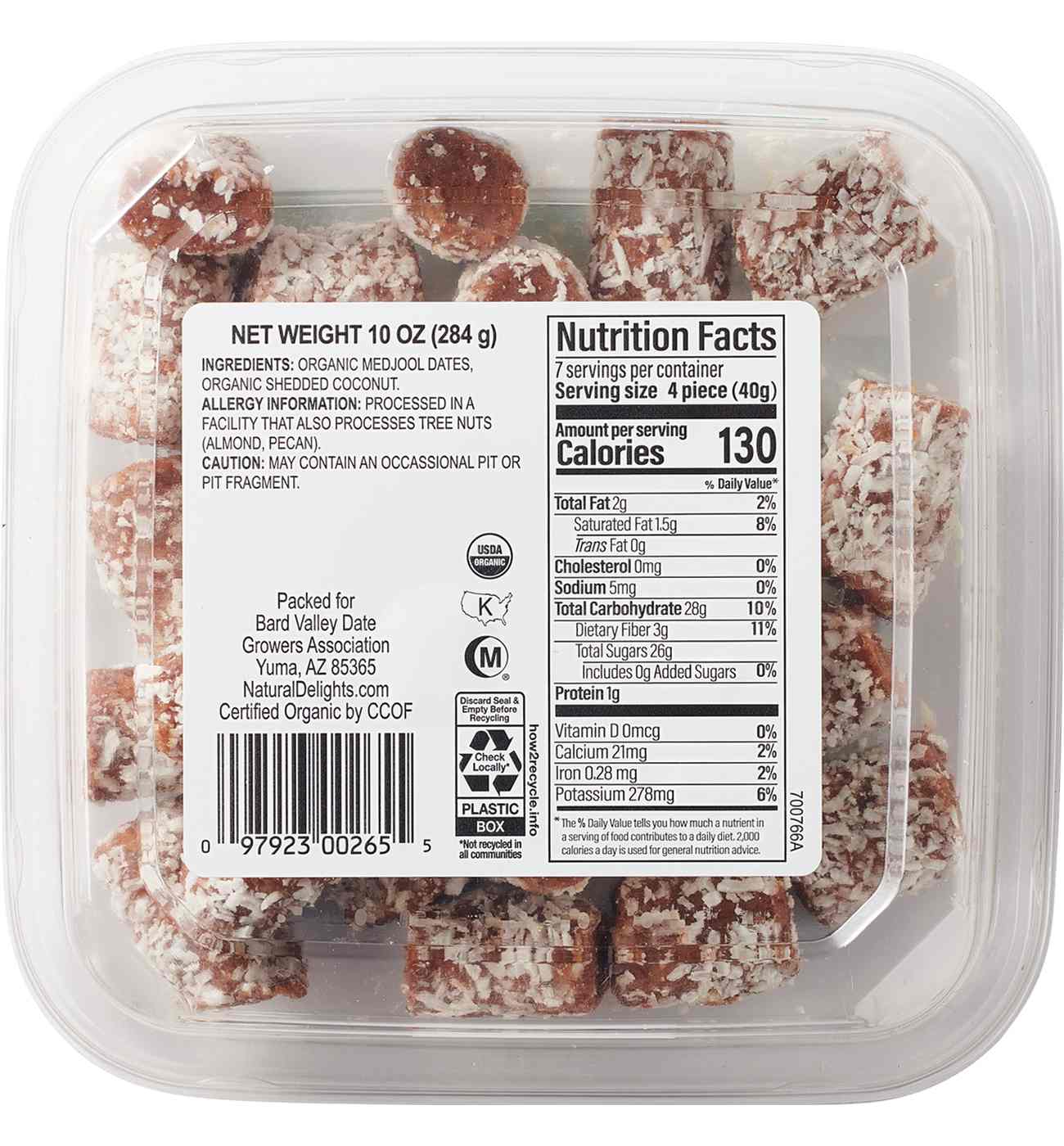 Natural Delights Organic Coconut Mini Medjool Dates; image 2 of 2