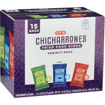 H-E-B Chicharrones Fried Pork Rinds - Variety Pack