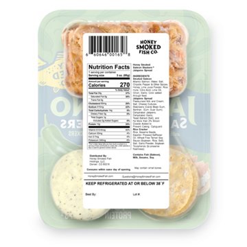 Honey Smoked Fish Co. Jalapeno Salmon Stackers, 3 oz