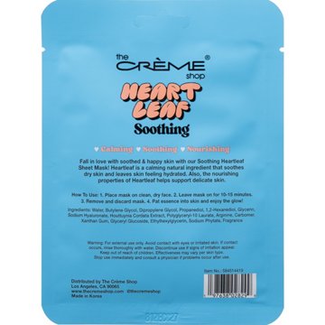 The Crème Shop Heartleaf Comfort Mask