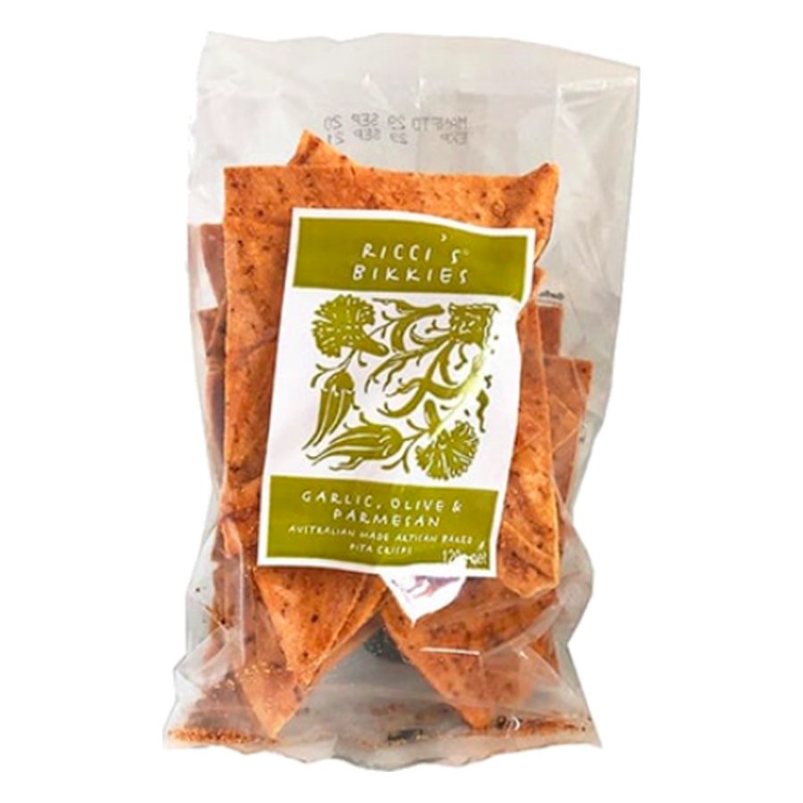 Riccis Bikkies Garlic Olive & Parmesan Crisps, 4.2 oz | Central Market ...