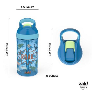 Zak! Designs Atlantic Bottle - Dinosaur, 16 oz