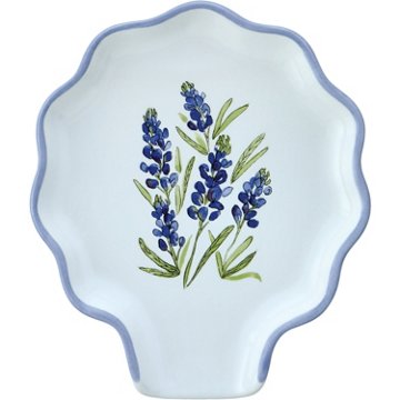 Destination Holiday Bluebonnet Scalloped Spoon Rest, 5.5" x 5"