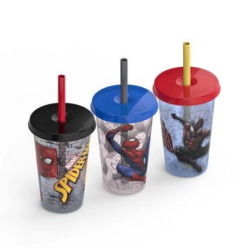 Zak! Designs Spider-Man Color Changing Tumblers, 3 pk