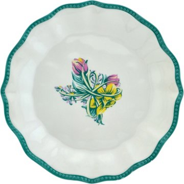 Destination Holiday Floral Texas Melamine Plate, 8''