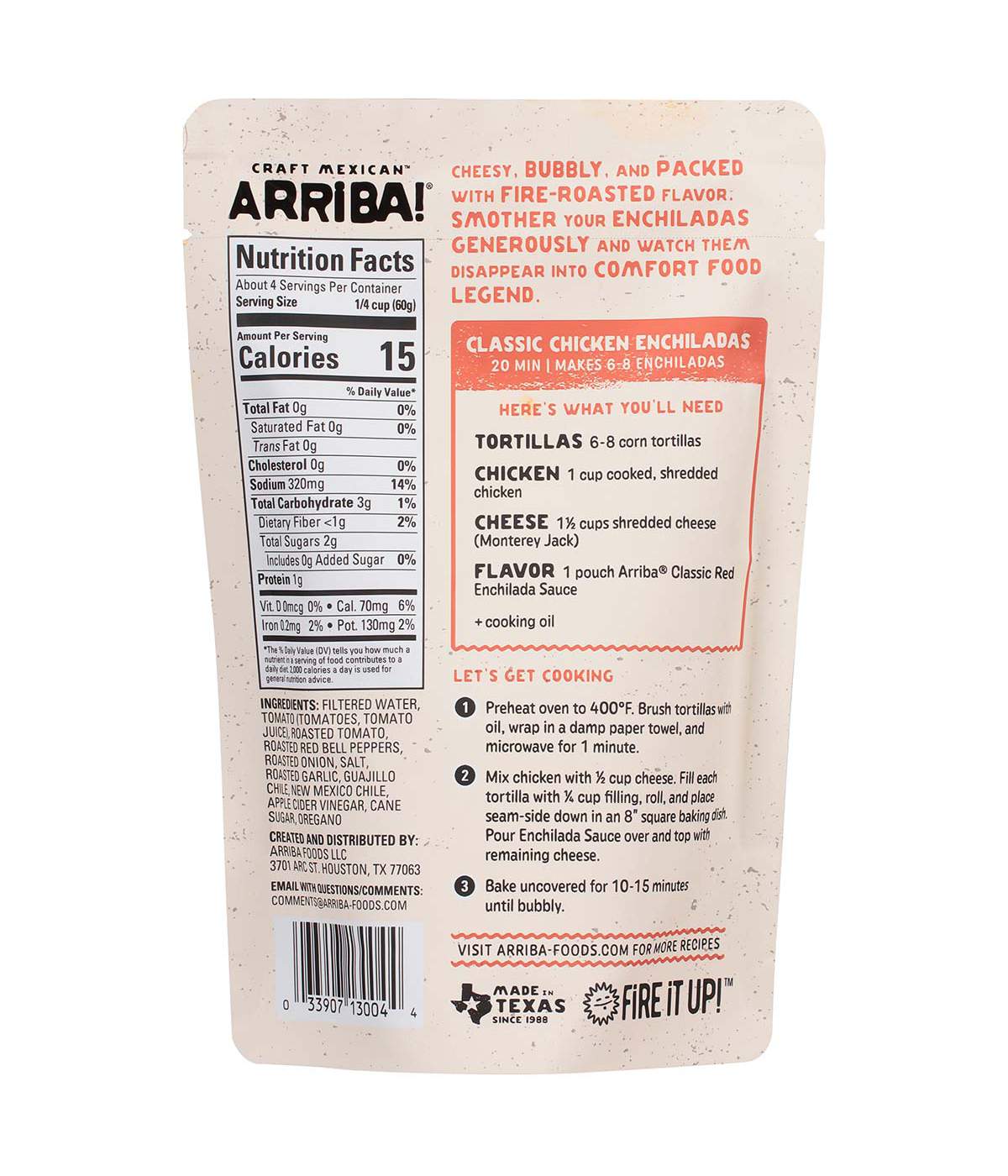 Arriba! Craft Mexican Classic Red Enchilada Sauce; image 3 of 4