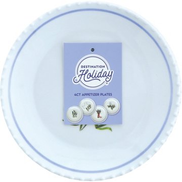 Destination Holiday Bluebonnet Appetizer Plates, 6 in, 4 ct