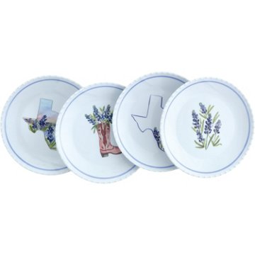 Destination Holiday Bluebonnet Appetizer Plates, 6 in, 4 ct