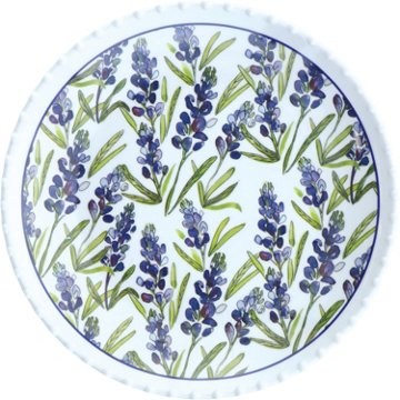Destination Holiday Bluebonnet Hobnail Melamine Plate, 9''