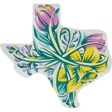 Destination Holiday Floral Texas-Shape Melamine Plate, 14''