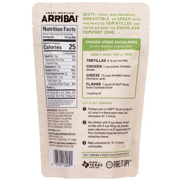 Arriba! Craft Mexican! Classic Green Enchilada Sauce, 8 oz