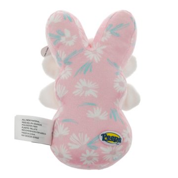 Peeps Pink Flower Easter Bunny Plush, 6.5"