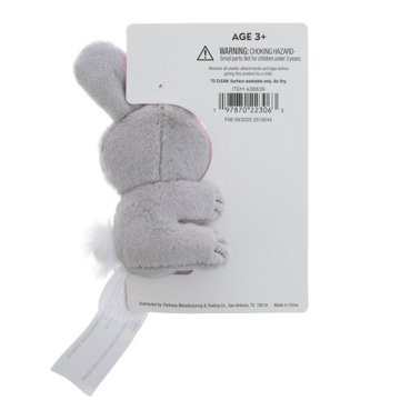 Destination Holiday Basket Easter Bunny Clip-On - Gray, 3.5"
