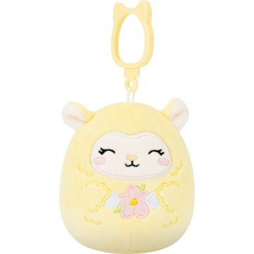 Squishmallows Lamb Easter Plush Backpack Clip, 3.5"