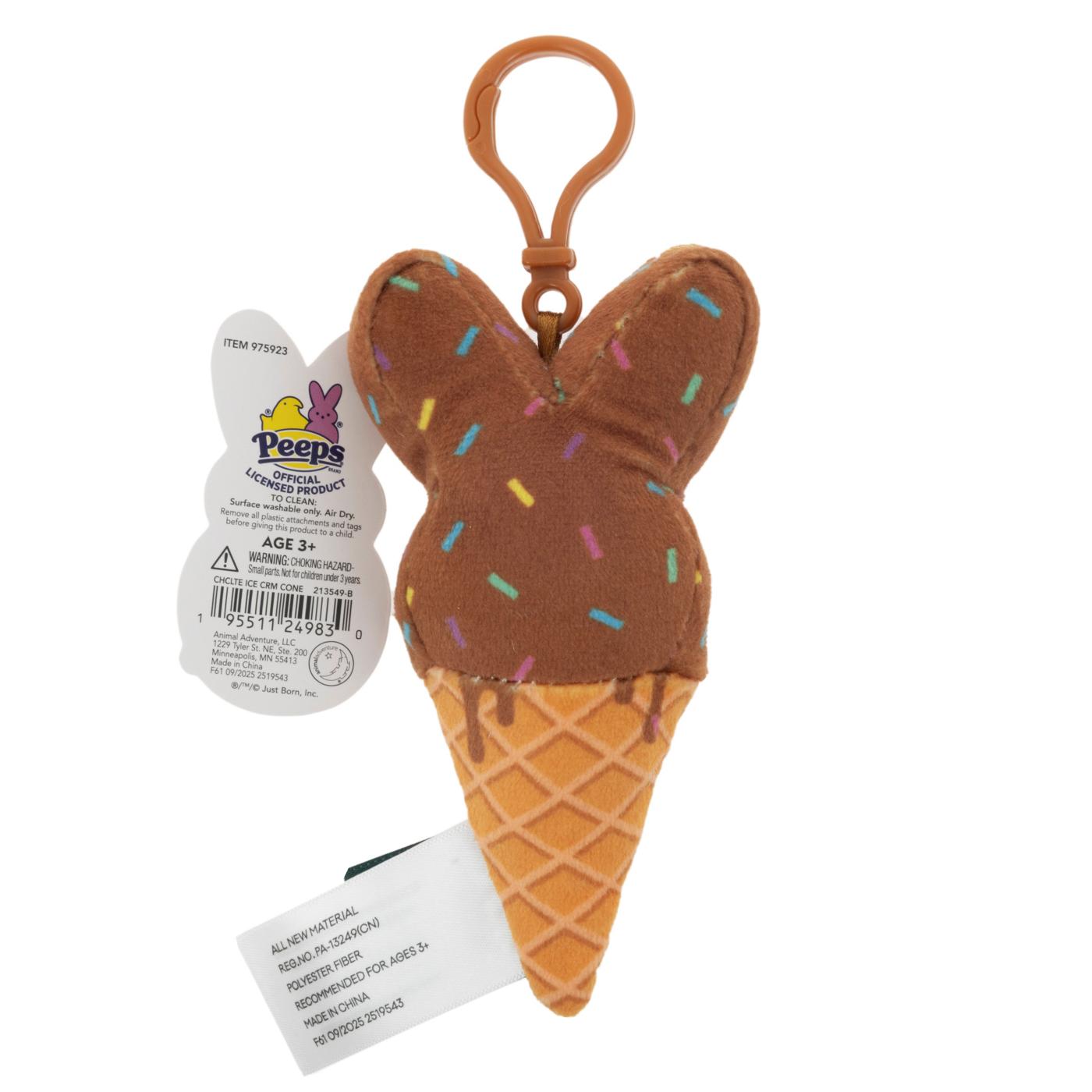 Animal Adventure Peeps Chocolate Ice Cream Cone Bunny Easter Plush Clip; image 2 of 4