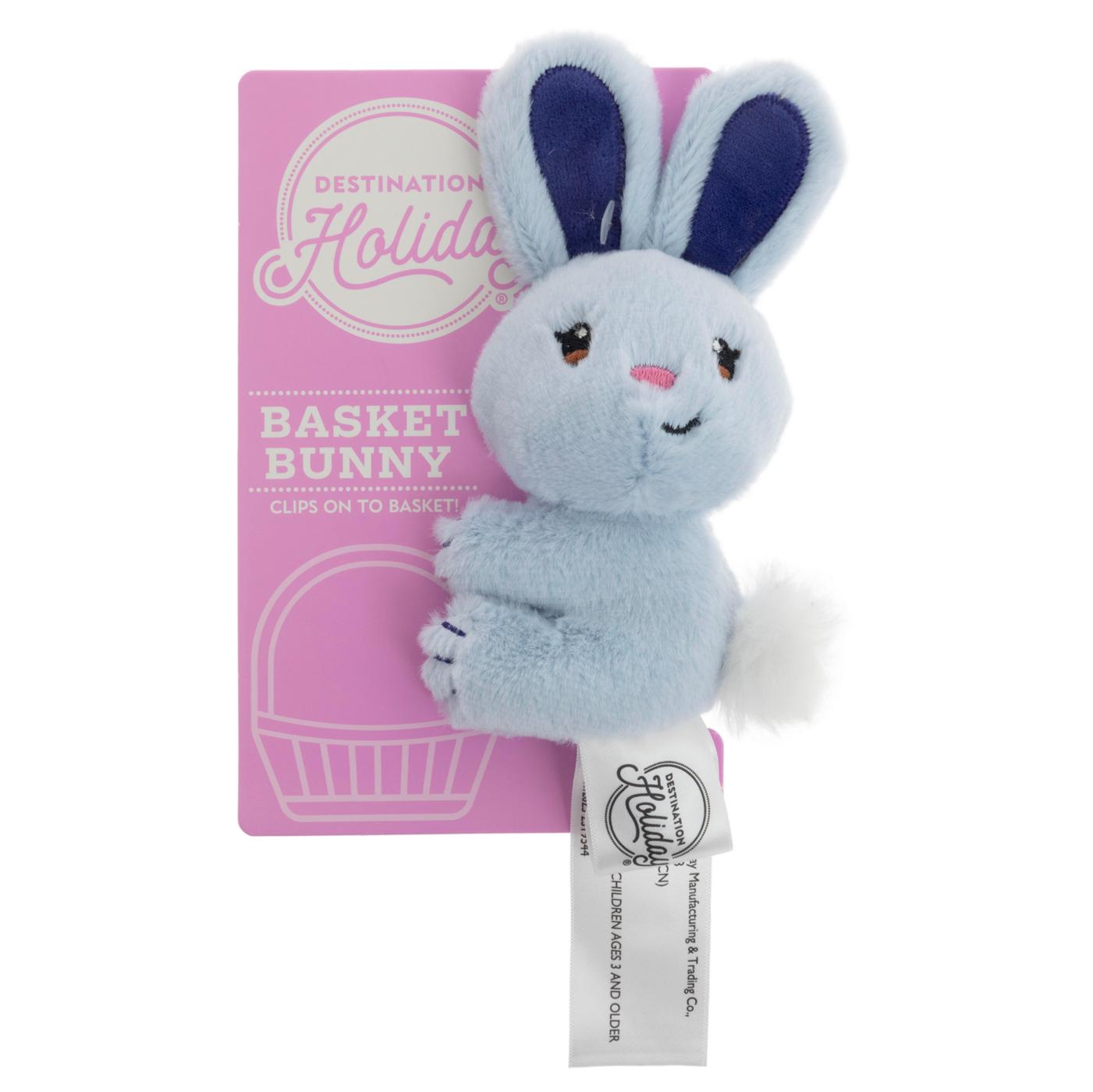 Destination Holiday Basket Easter Bunny Clip-On - Blue; image 1 of 4