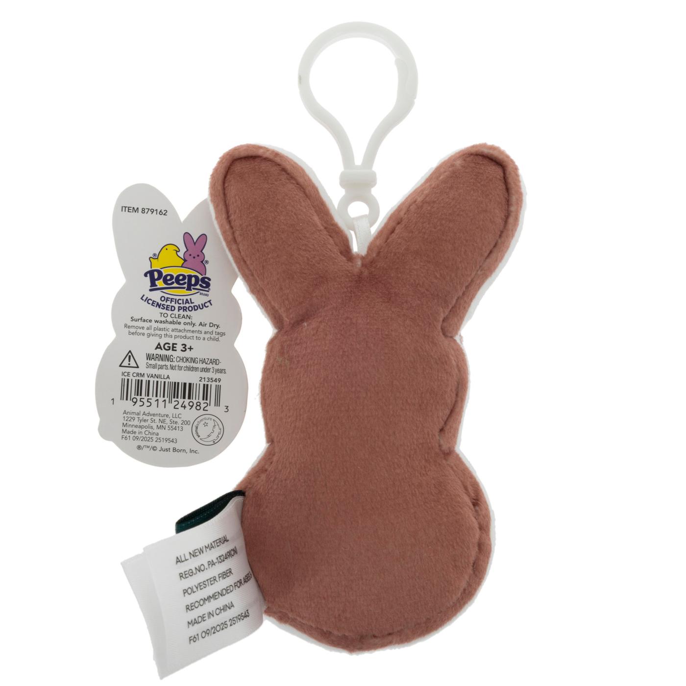 Peeps Vanilla Ice Cream Sandwich Easter Bunny Plush Clip; image 2 of 4