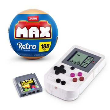 Zuru MAX Retro Collection Building Set Capsule - Handheld Game Console, 188 pc