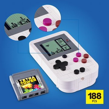 Zuru MAX Retro Collection Building Set Capsule - Handheld Game Console, 188 pc