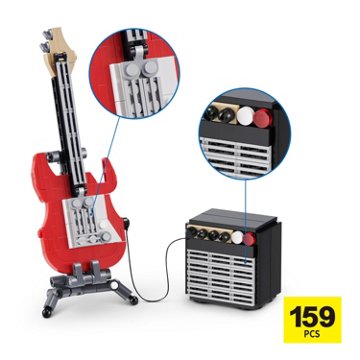 Zuru MAX Retro Collection Building Set Capsule - Guitar & Amp, 159 pc