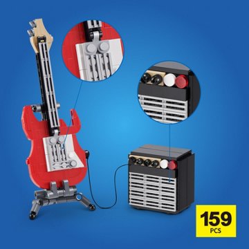Zuru MAX Retro Collection Building Set Capsule - Guitar & Amp, 159 pc
