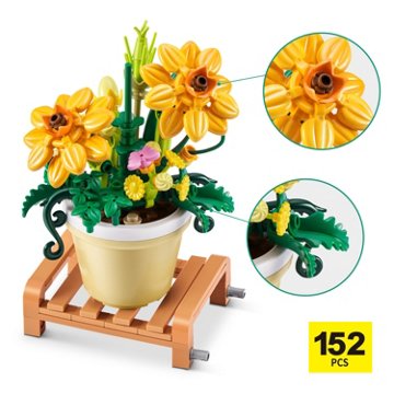 Zuru MAX Garden Collection Building Set Capsule - Cosmos Sulphureus, 152 pc