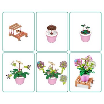 Zuru MAX Garden Collection Building Set Capsule - Hydrangea Macrophylla, 233 pc