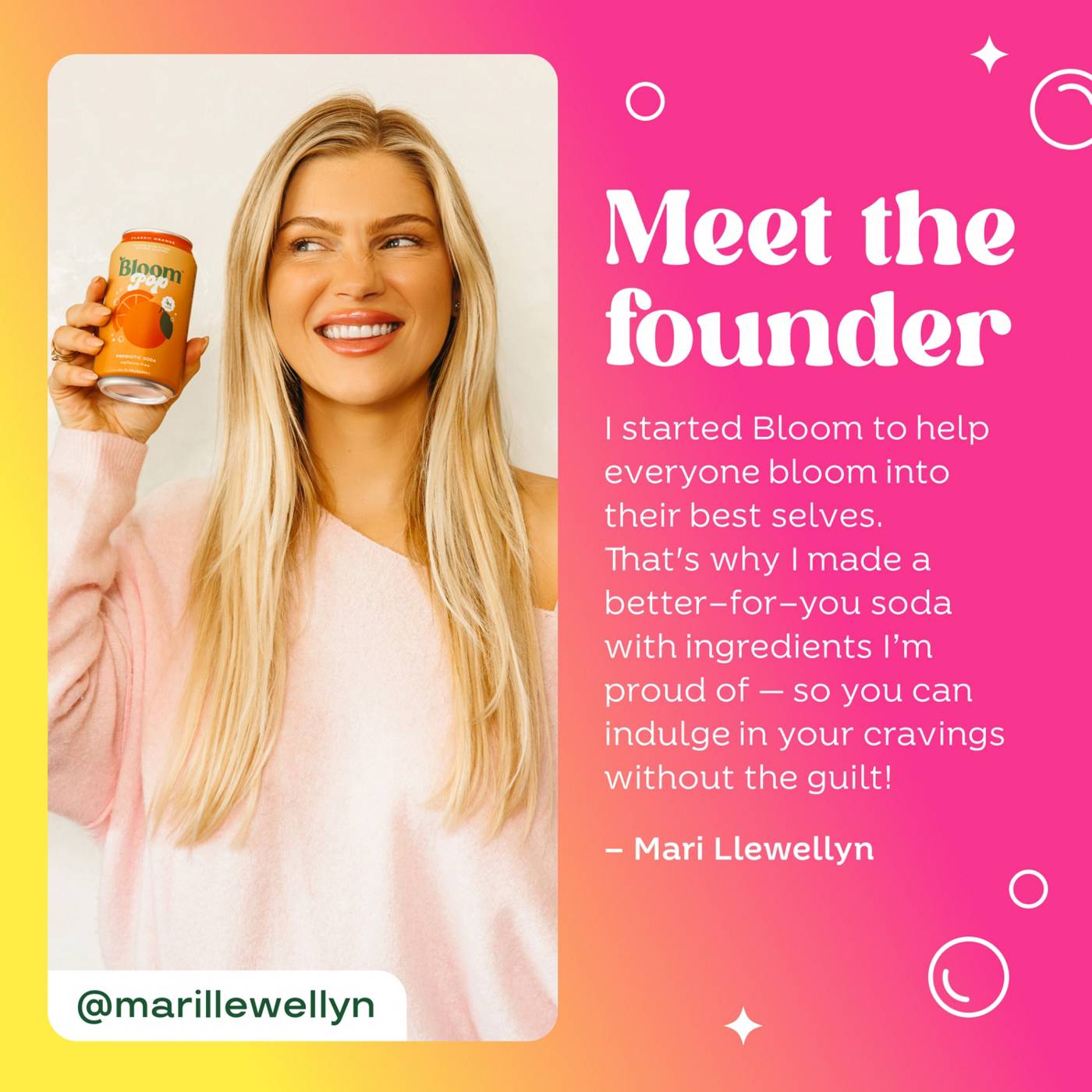 Bloom Pop Raspberry Lemonade Prebiotic Soda Can - Shop Soda at H-E-B