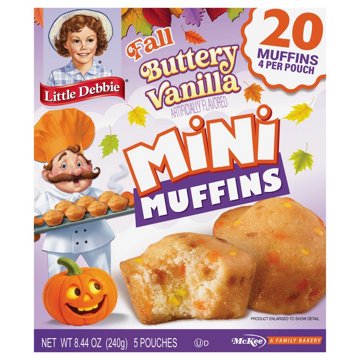 Little Debbie Fall Buttery Vanilla Mini Muffins 4pk Pouches, 5 ct