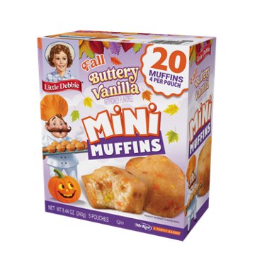 Little Debbie Fall Buttery Vanilla Mini Muffins 4pk Pouches, 5 ct