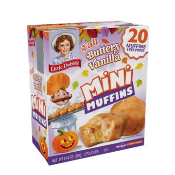 Little Debbie Fall Buttery Vanilla Mini Muffins 4pk Pouches, 5 ct