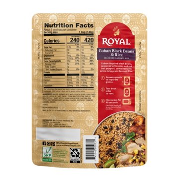 Royal Cuban Black Beans & Rice Basmati Rice