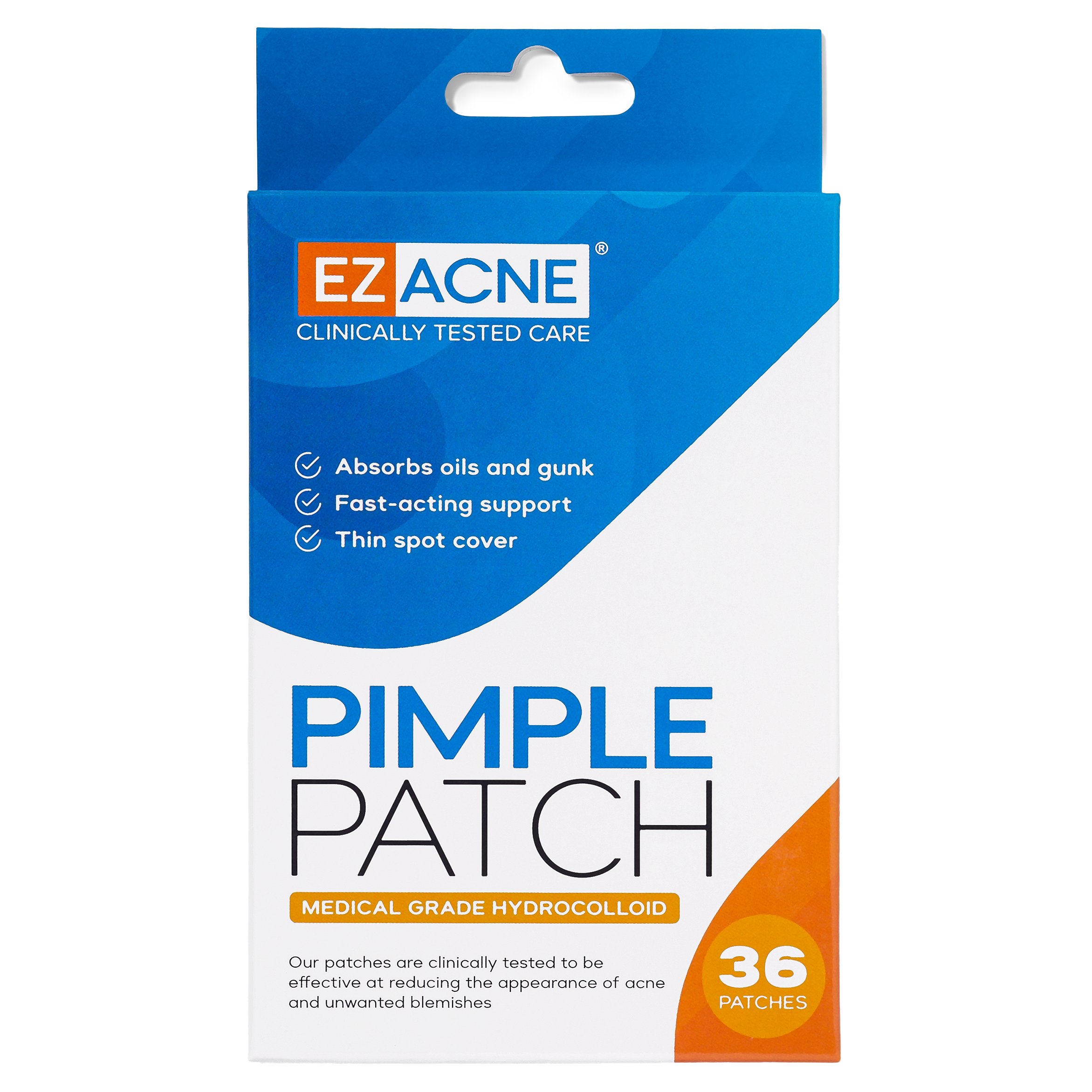 EZAcne Medical Grade Hydrocolloid Pimple Patch, 35 ct
