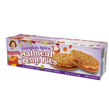 Little Debbie Pumpkin Spice Oatmeal Creme Pies, 8 ct