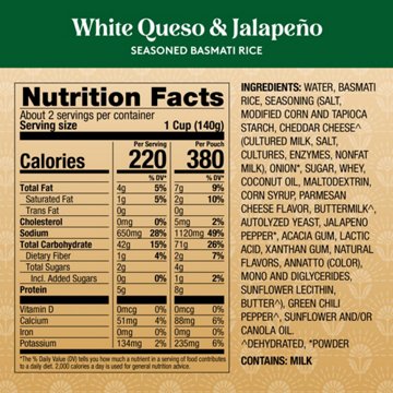 Royal White Queso & Jalapeno Basmati Rice