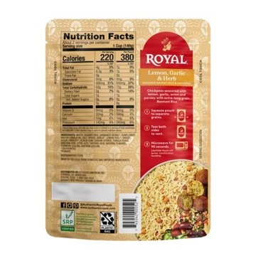 Royal Lemon, Garlic & Herb Basmati Rice & Chickpeas