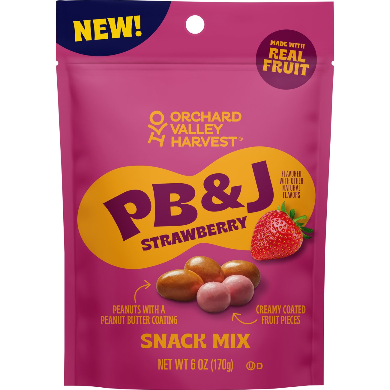 Orchard Valley Harvest PB&J Strawberry Peanuts Snack Mix - Shop Trail ...