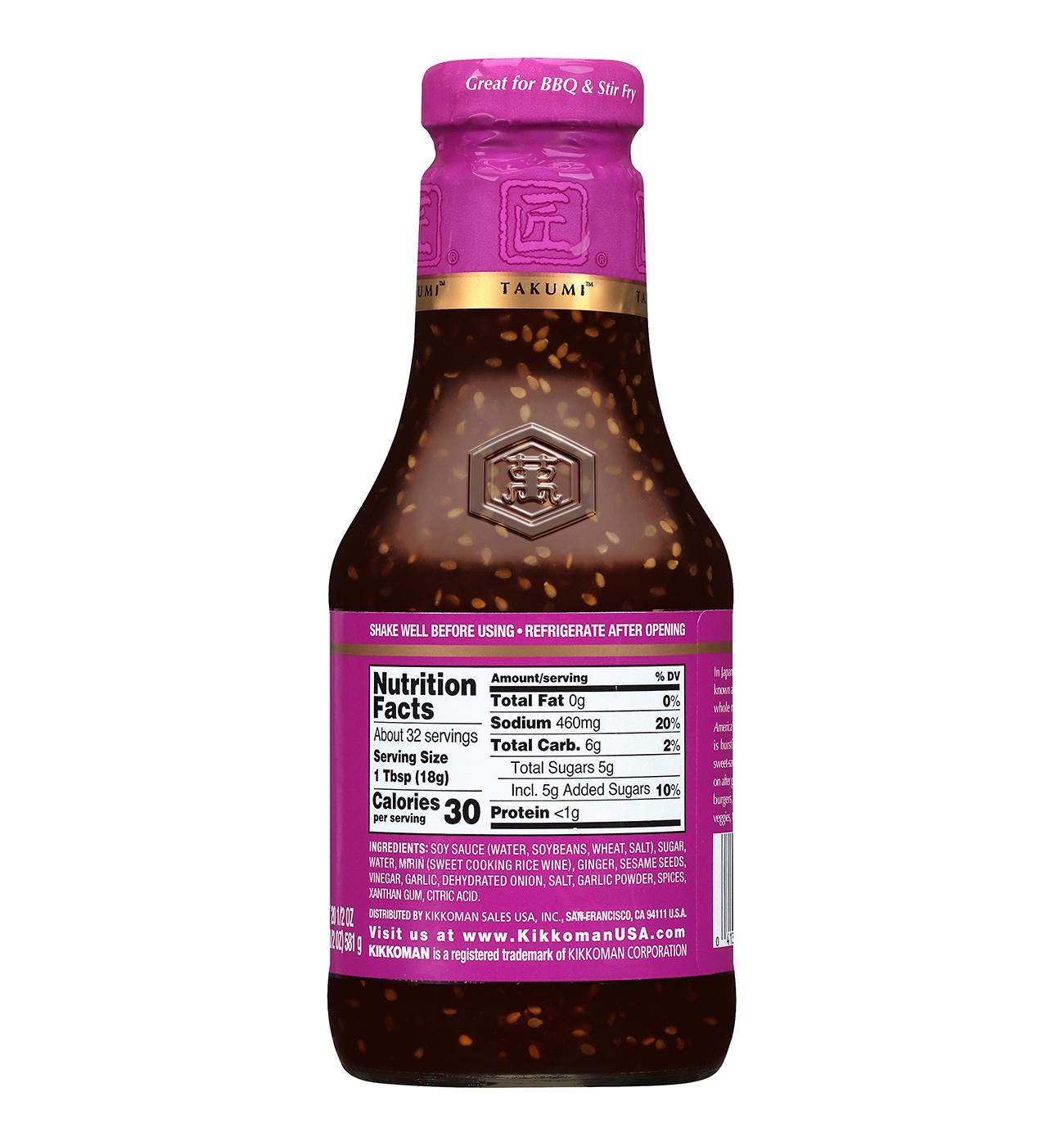 Kikkoman Takumi Teriyaki Sauce - Original; image 2 of 3